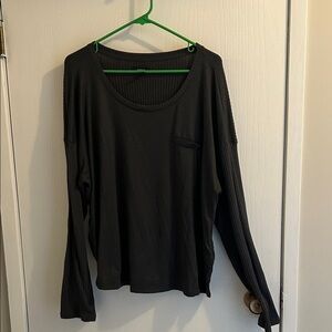 Chic Black Long Sleeve Women's Top